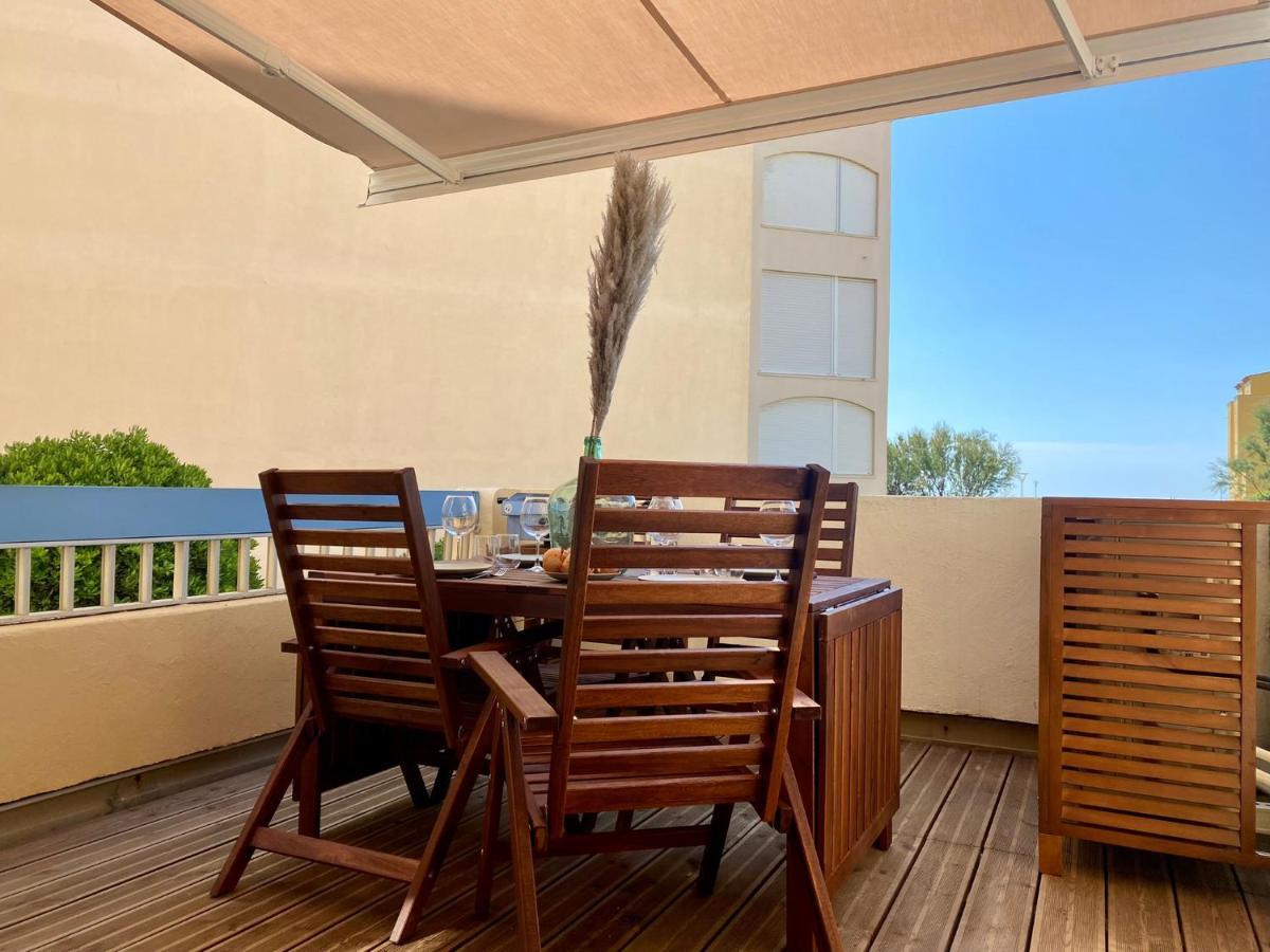 Terrasse Vue Mer 2 Pieces A Leucate Avec Piscine Apartment Exterior foto