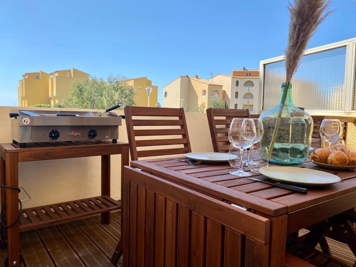 Terrasse Vue Mer 2 Pieces A Leucate Avec Piscine Apartment Exterior foto