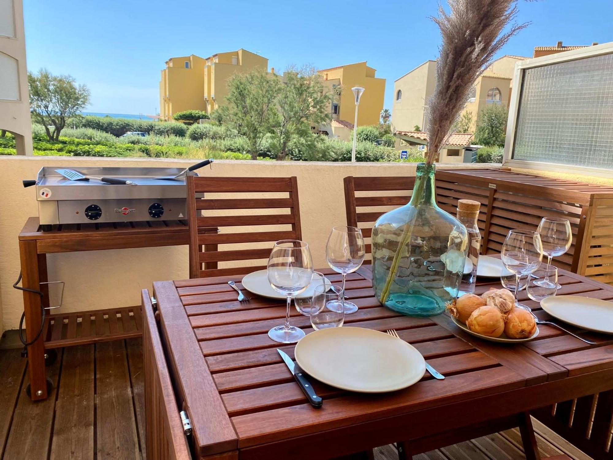 Terrasse Vue Mer 2 Pieces A Leucate Avec Piscine Apartment Cameră foto